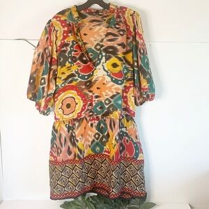 Angie Women’s Bohemian Cover-up or Dress! Metal Details around Collar!